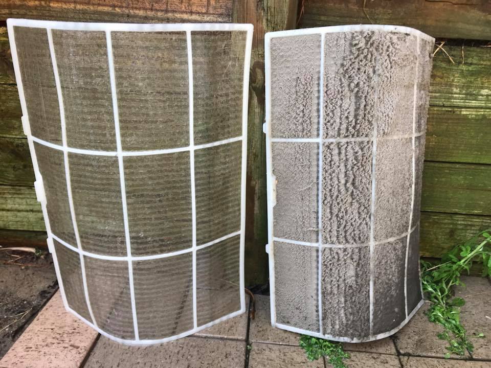 Dust clogged filter